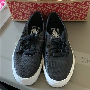 NEW black perforated vans size 8.5 Nordstrom